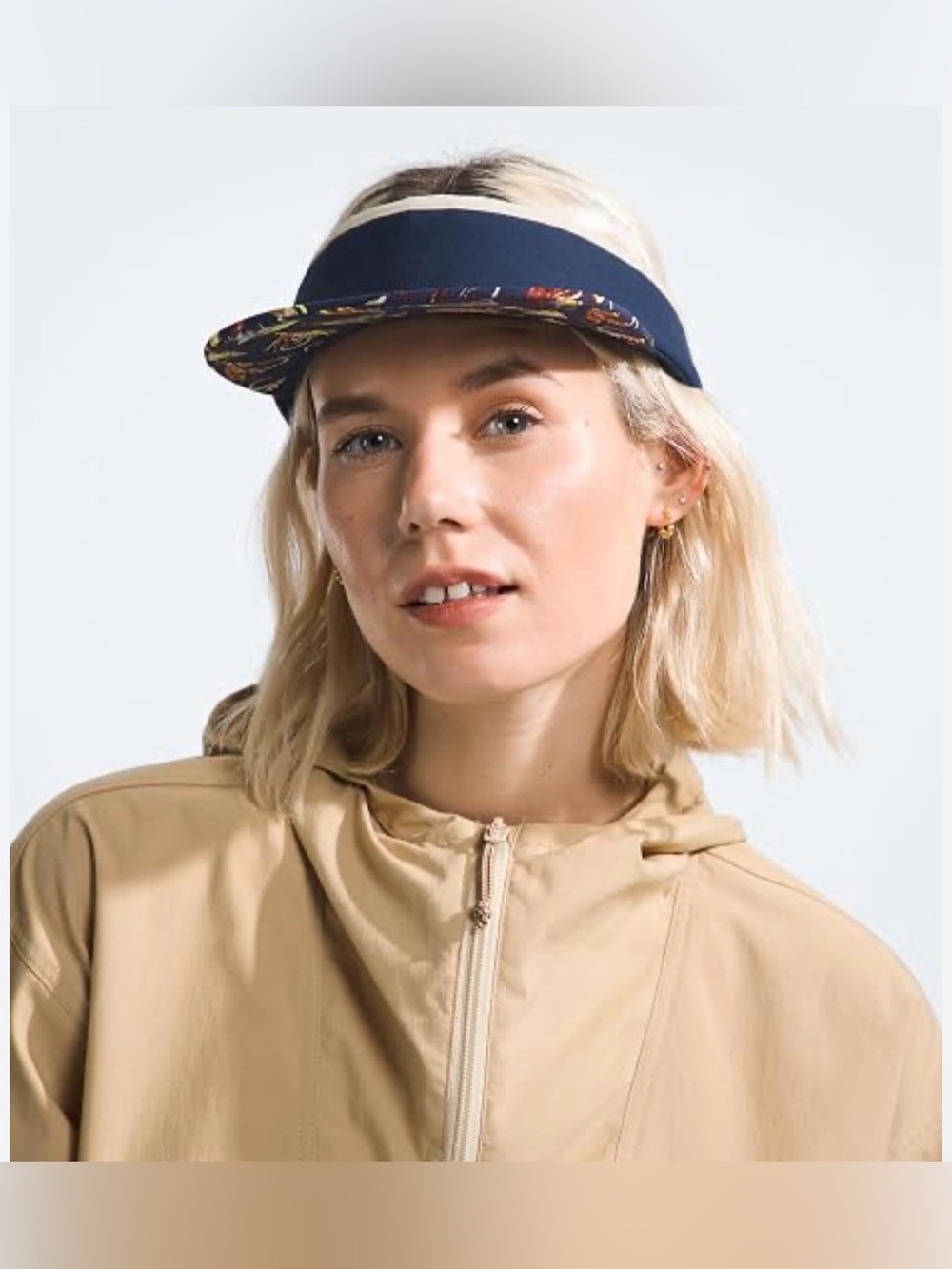 The North Face Class V Summit Visor Hat Blue Navy Fish Hook Outdoors Summer NWT